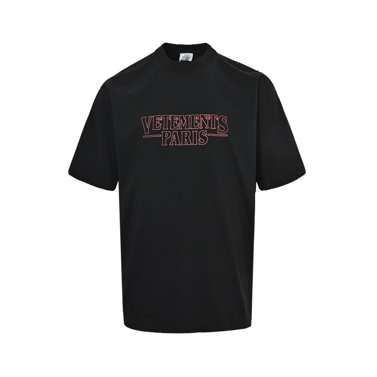 VETEMENTS VTM style hollow letter slogan logo short sleeves