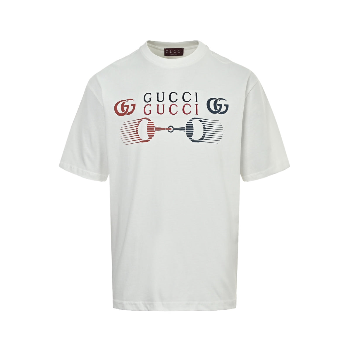 Gucci letter embroidered horsebit printed short sleeves