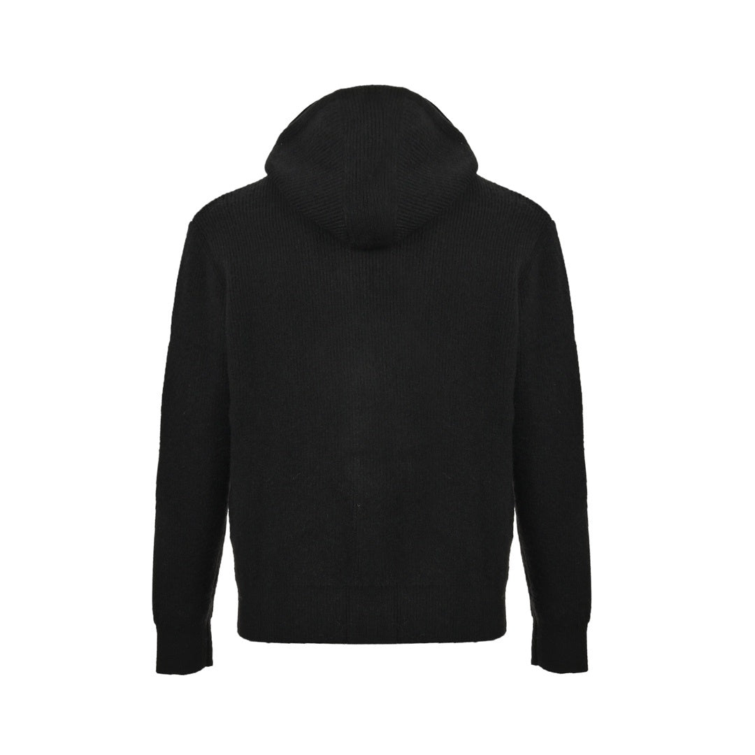 Miu Miu 24Fw patch logo embroidered zipper sweater jacket