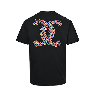 Celine hand-painted flower print short sleeves