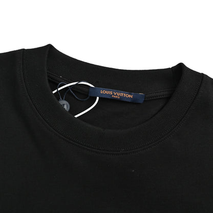 Louis Vuitton 26ss short sleeves with dark logo embroidery on the front and back