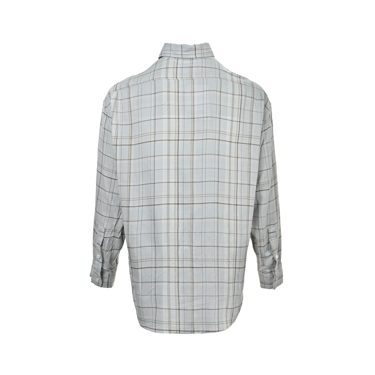 Acne Studios bow light gray plaid long-sleeved shirt