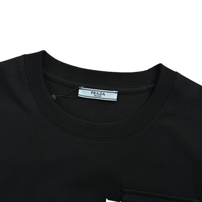 Prada letter print pocket triangle short sleeves