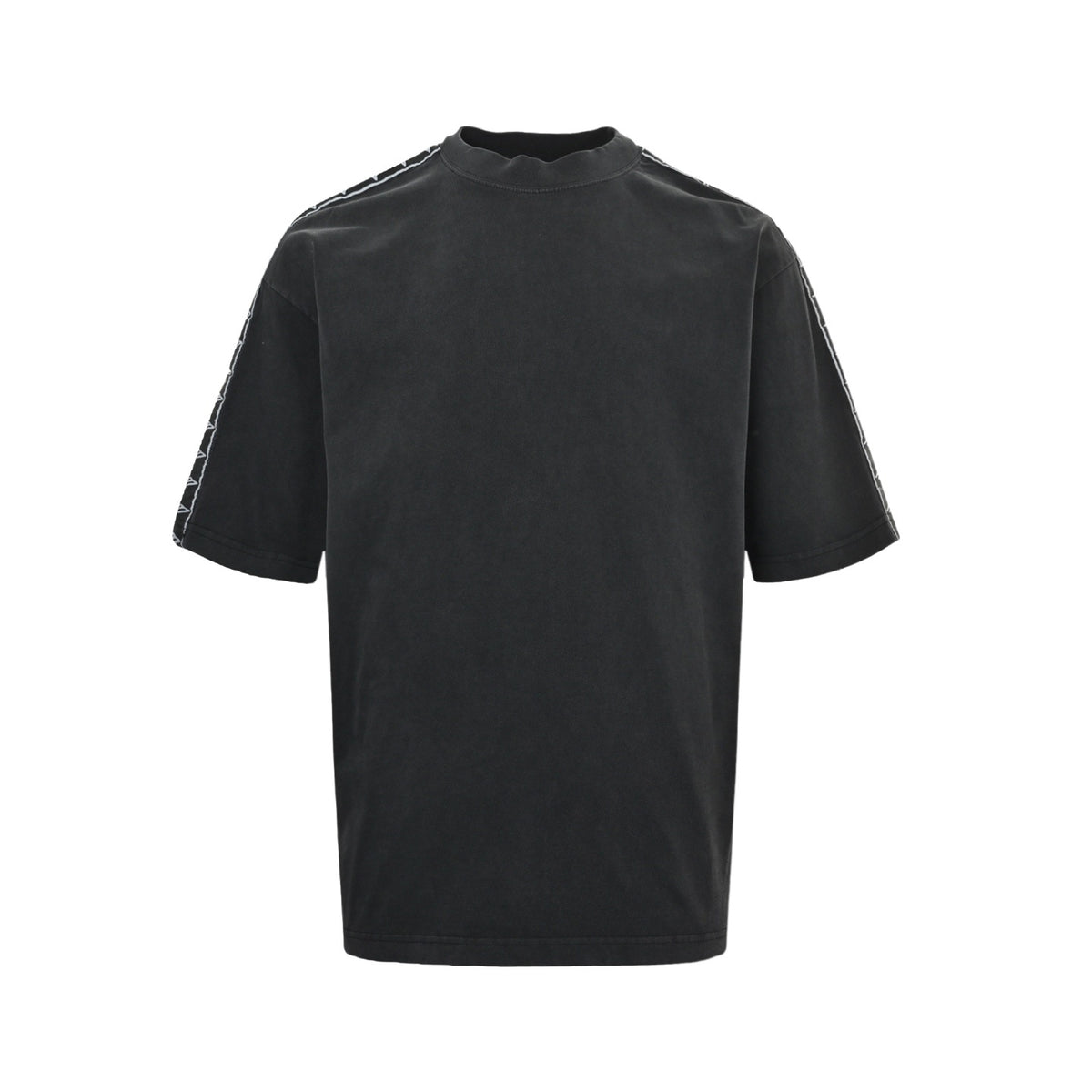 Balenciaga/Balanciaga 26ss string logo webbing washed short sleeves