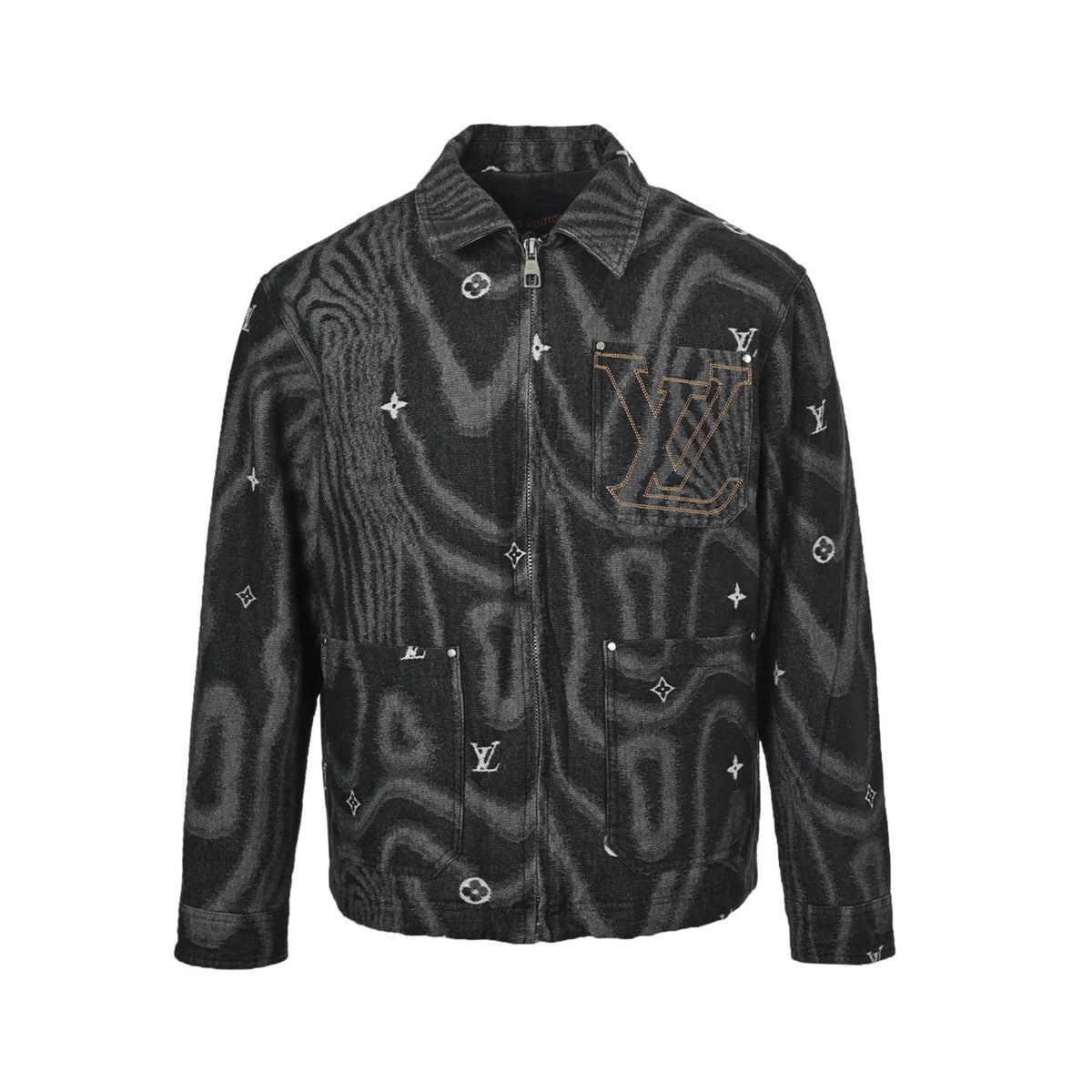 LouisVuitton/Louis Vuitton 25Fw chest pocket large LOGO lapel down jacket