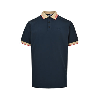 Burberry 25ss War Horse Embroidered Neck Jacquard Polo Short Sleeve (Navy Blue)
