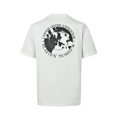 Canada Goose short sleeves with earth print on the back