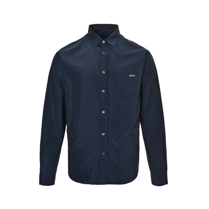 Prada pocket tag back triangle logo shirt