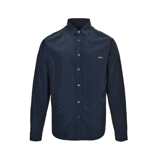 Prada pocket tag back triangle logo shirt