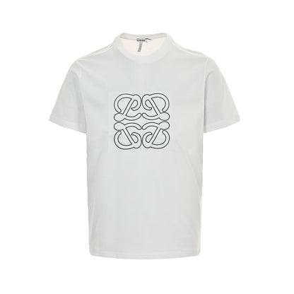 Loewe/Luo Yiwei 24ss embroidered large logo short sleeves