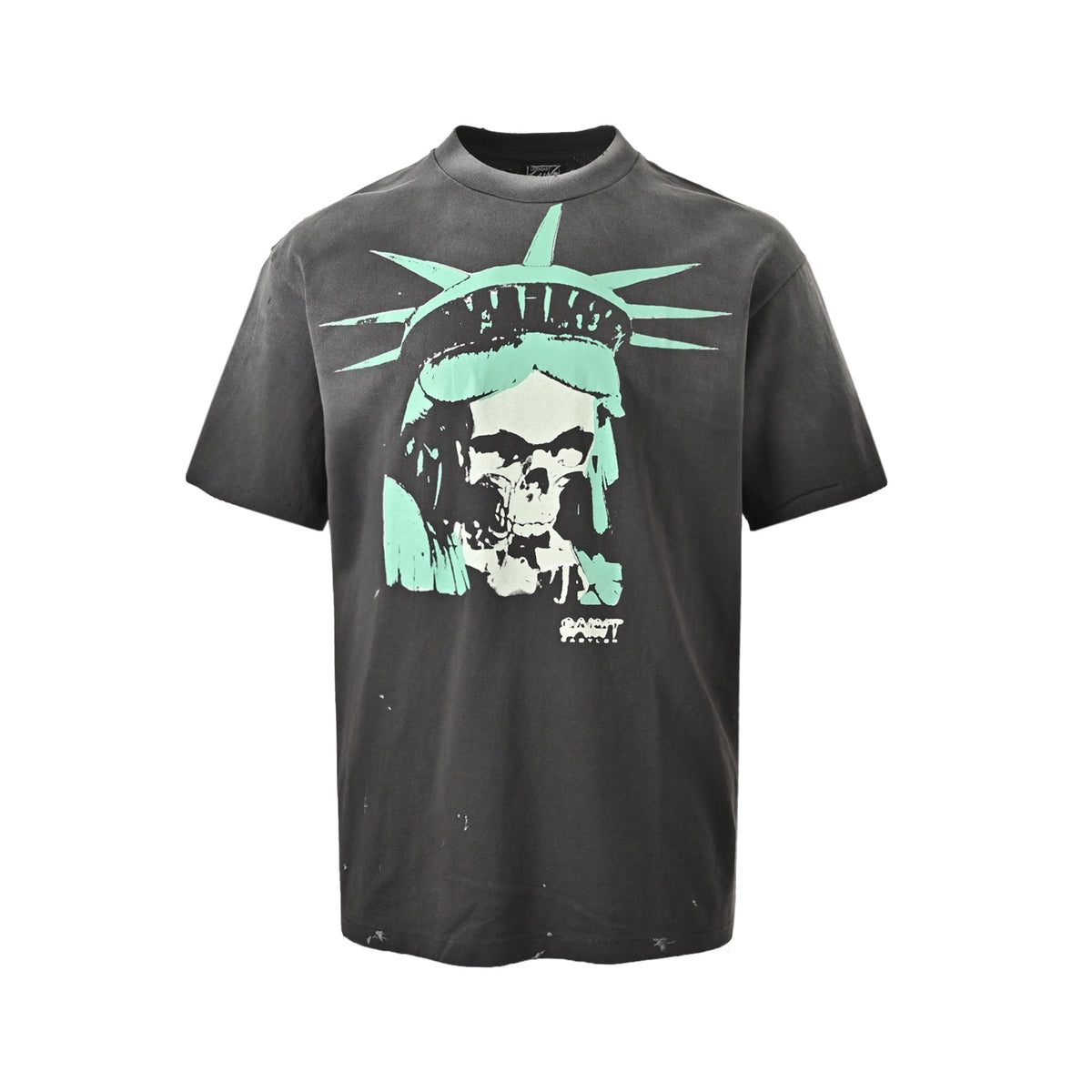SAINT MICHAEL Skeleton Statue of Liberty printed short sleeves