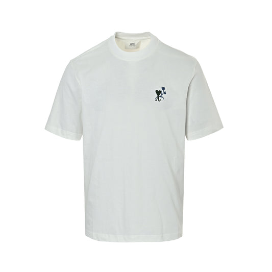 Ami Paris tulip love embroidered short sleeves