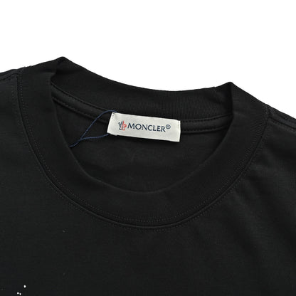 Moncler/Mask ink mountain print short sleeves