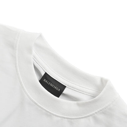 Balenciaga/Balanciaga 24ss Sanskrit letter three-dimensional printed short sleeves