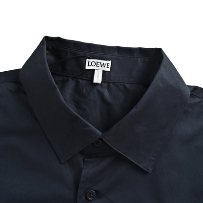 Loewe/Luoyiwei Anagram two-color embroidered patch pocket long-sleeved shirt