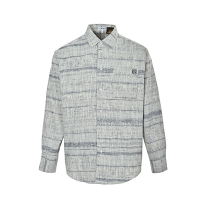 Loewe/Luo Yiwei textured denim denim long-sleeved shirt