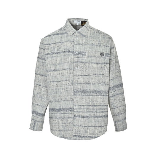 Loewe/Luo Yiwei textured denim denim long-sleeved shirt