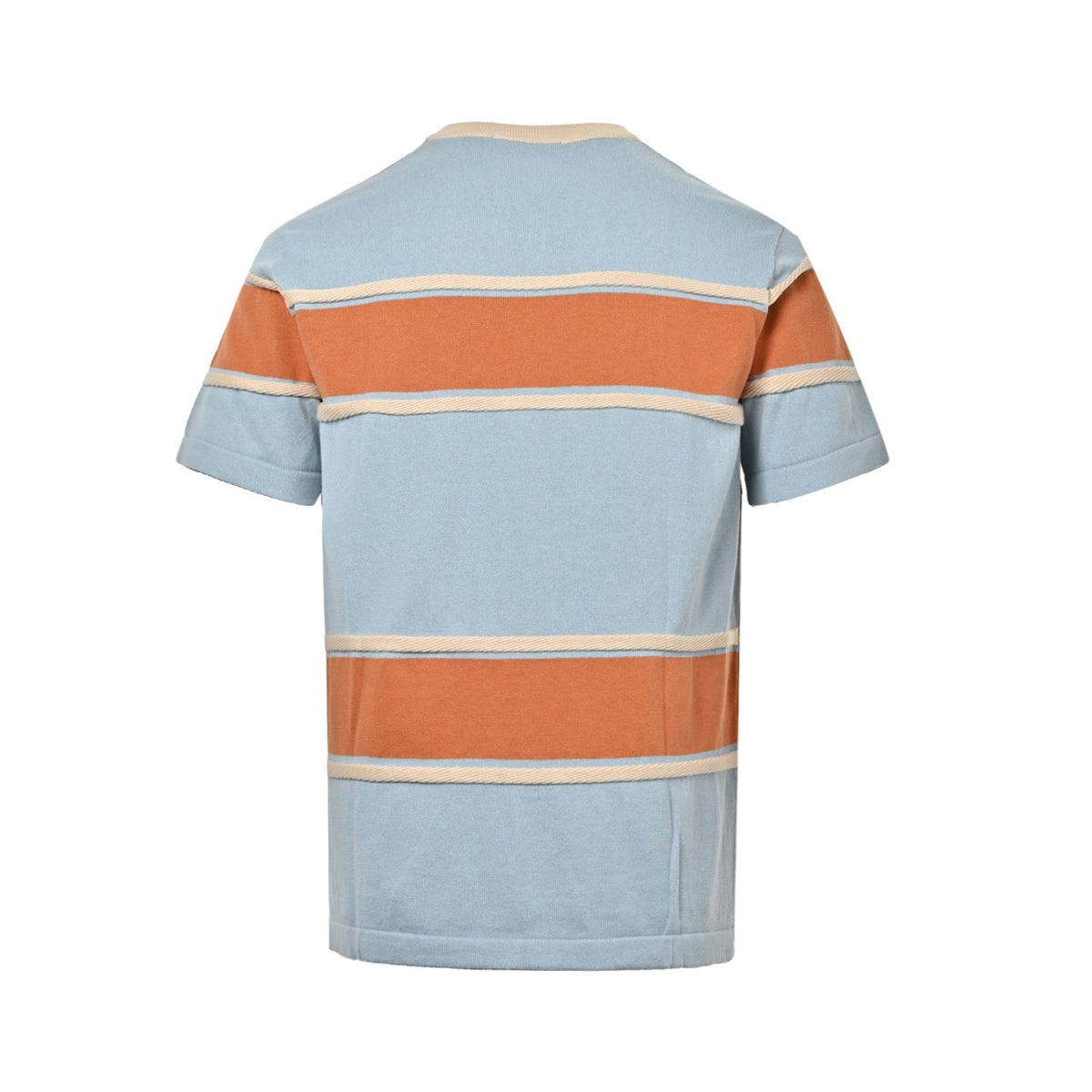 Louis Vuitton 26ss contrasting color patchwork striped knitted short sleeves
