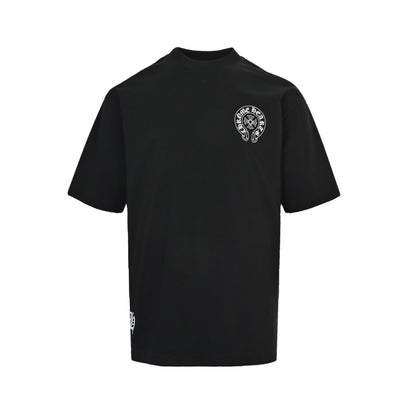 Chrome Hearts/Chrome Heart Horseshoe Back Print Short Sleeve