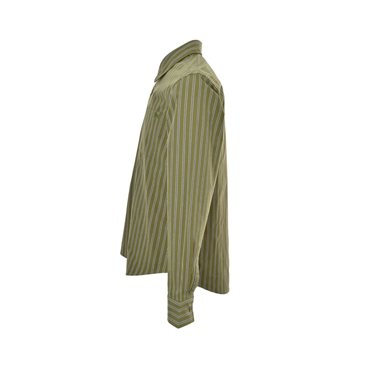 Burberry 25Fw pocket war horse embroidered vertical striped shirt