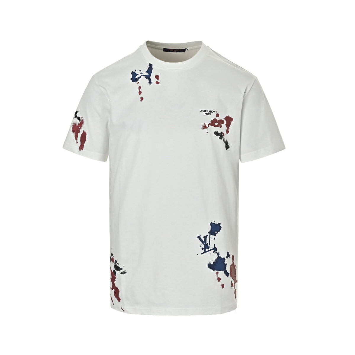 Louis Vuitton 26ss ink smudged presbyopia printed short sleeves