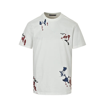 Louis Vuitton 26ss ink smudged presbyopia printed short sleeves