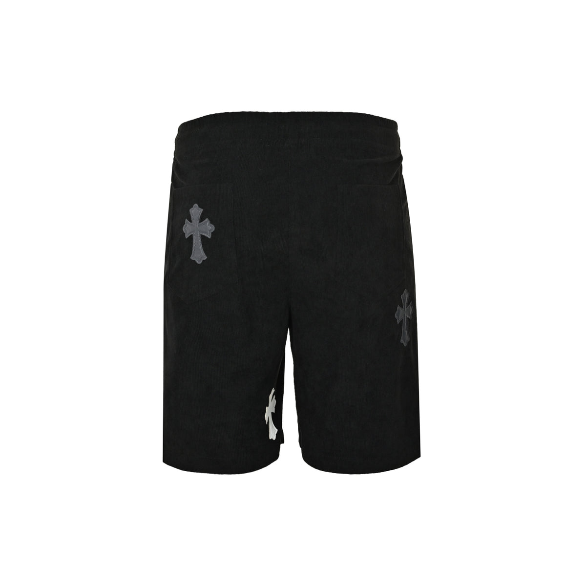 Chrome Hearts cross patch embroidered corduroy shorts