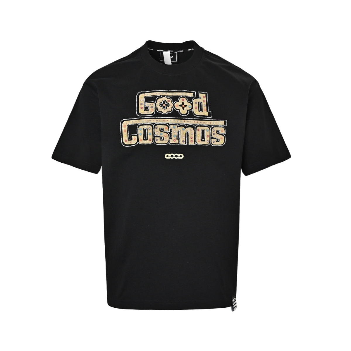 GOODBRAND 26ss colorful cosmic gemstone letter embroidered short sleeves