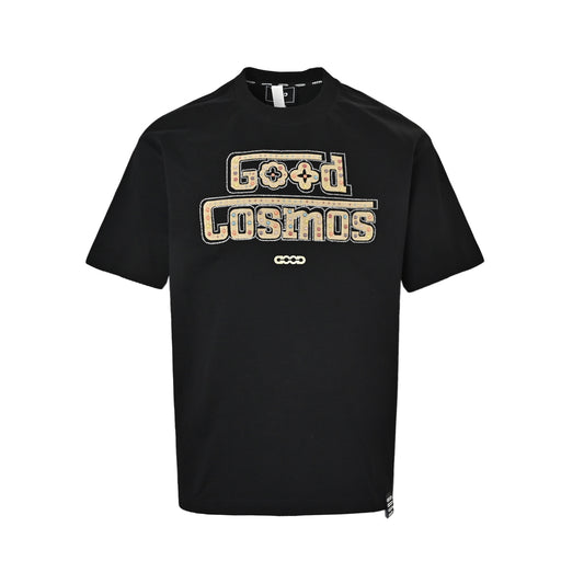GOODBRAND 26ss colorful cosmic gemstone letter embroidered short sleeves