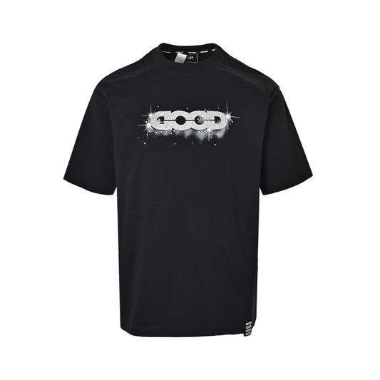 GOODBRAND 26ss Nebula printed silver hot diamond logo short sleeves