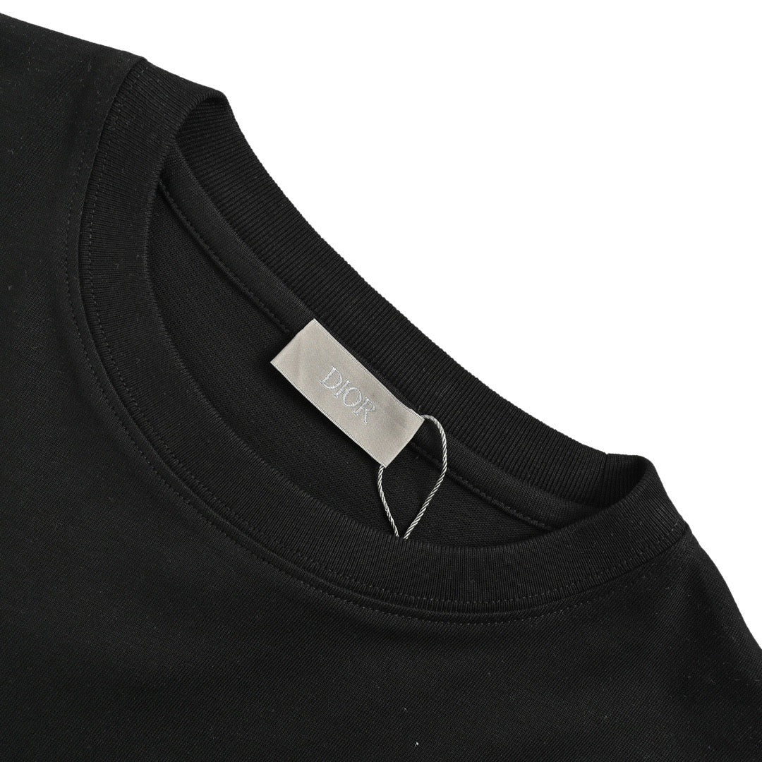 Dior 24ss gold thread embroidered CD short sleeves