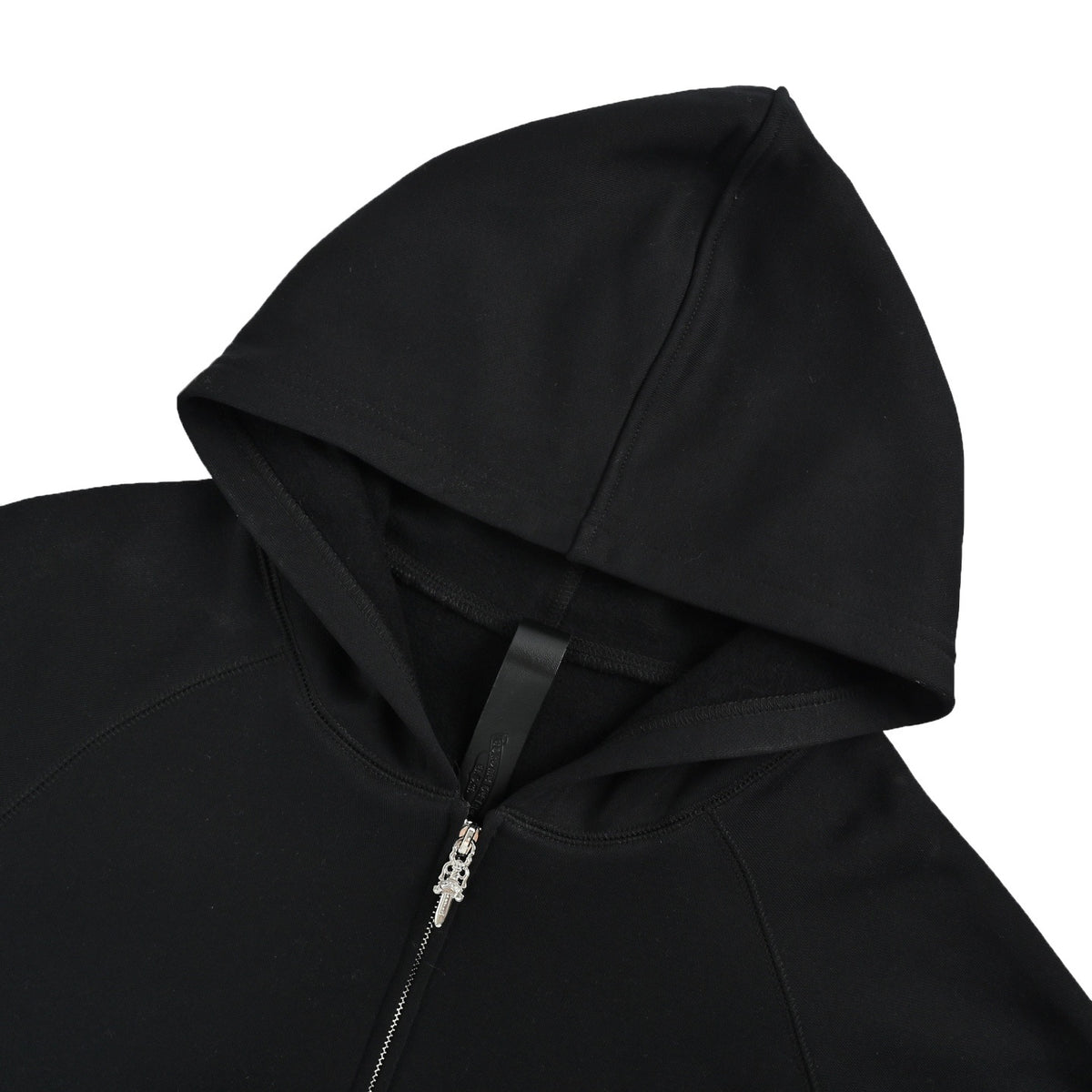 CHROME HEARTS/Chrome Heart Cross Pattern Leather Hooded Jacket