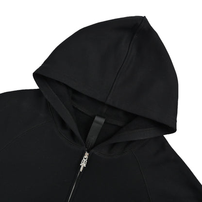 CHROME HEARTS/Chrome Heart Cross Pattern Leather Hooded Jacket