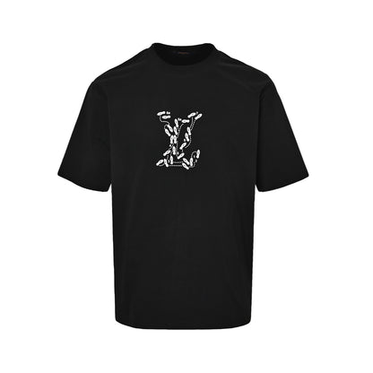 Louis Vuitton employee limited foam printed short-sleeves