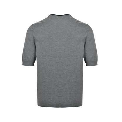 Loewe/Luo Yiwei collar letter jacquard knitted short sleeves