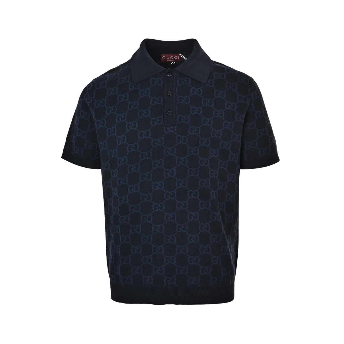Gucci jacquard all-over knitted Polo short sleeves