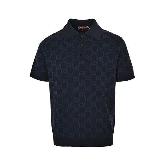Gucci jacquard all-over knitted Polo short sleeves