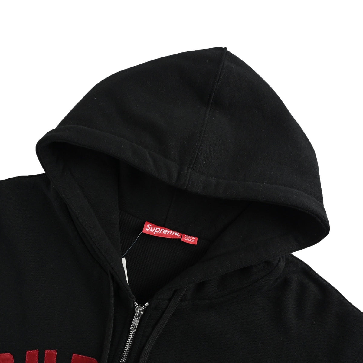Supreme 25 patch embroidered letter zipper hooded sweatshirt jacket