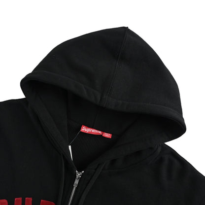 Supreme 25 patch embroidered letter zipper hooded sweatshirt jacket