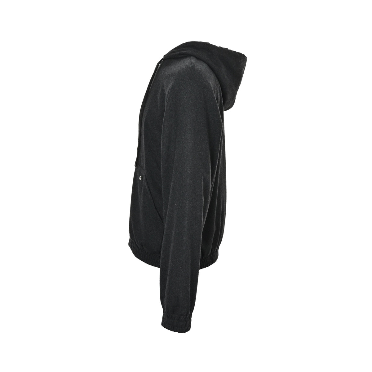 Fendi hardware cashmere zipper hooded jacket