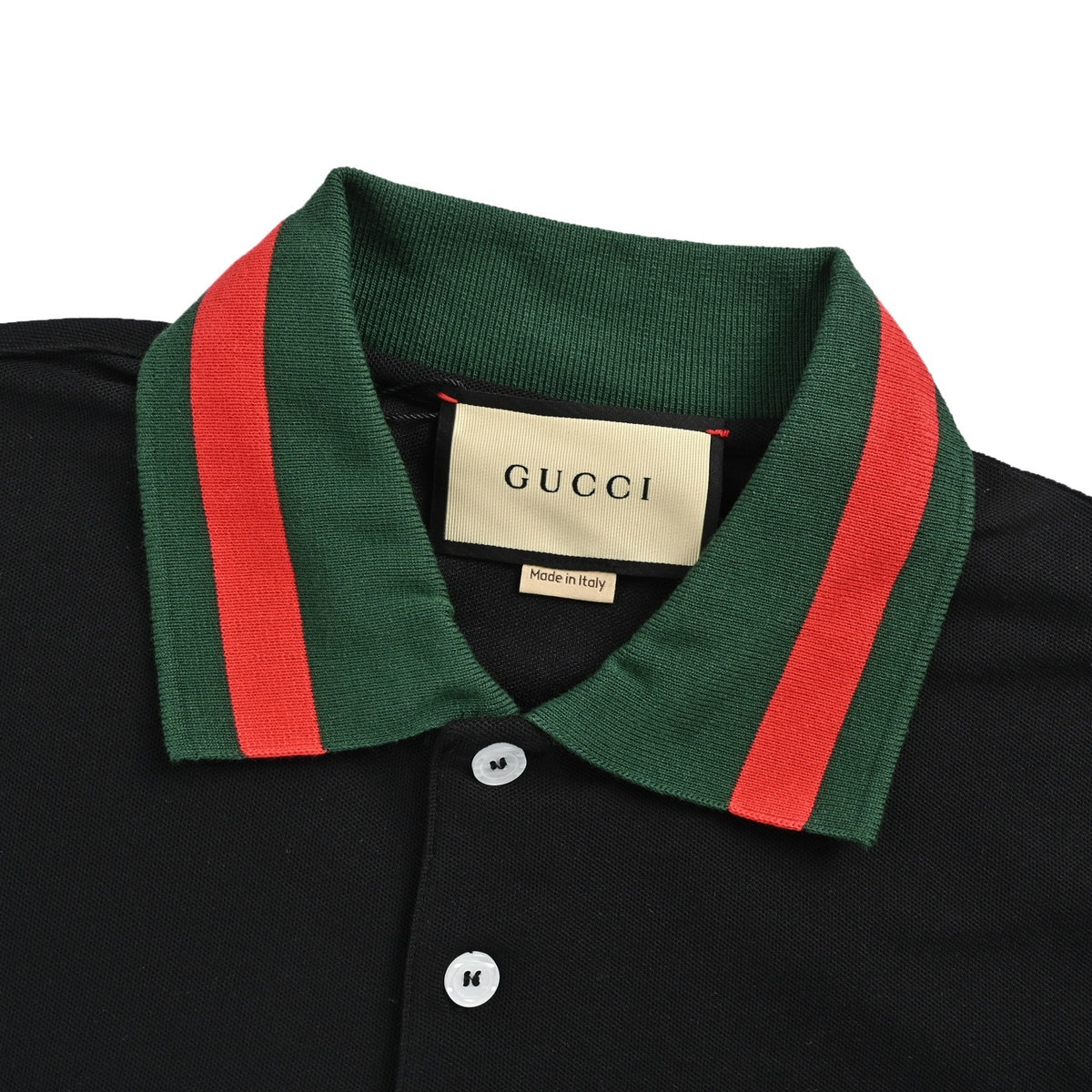 Gucci classic red and green webbing double G dark pattern embroidery Polo short sleeves