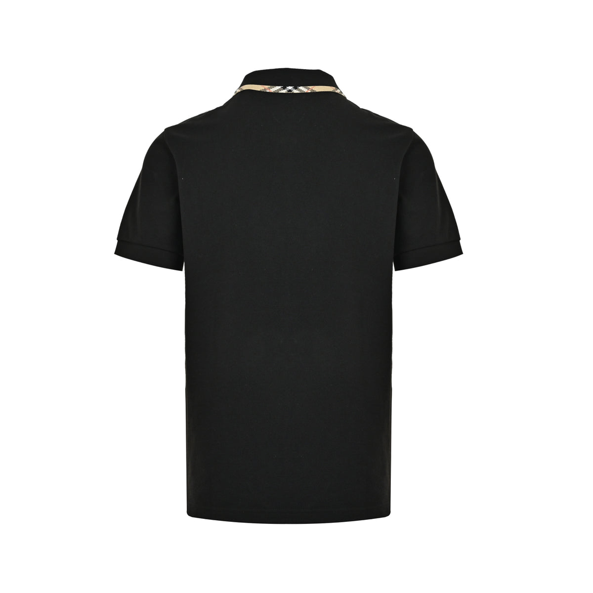 Burberry plaid splicing collar Polo short sleeves