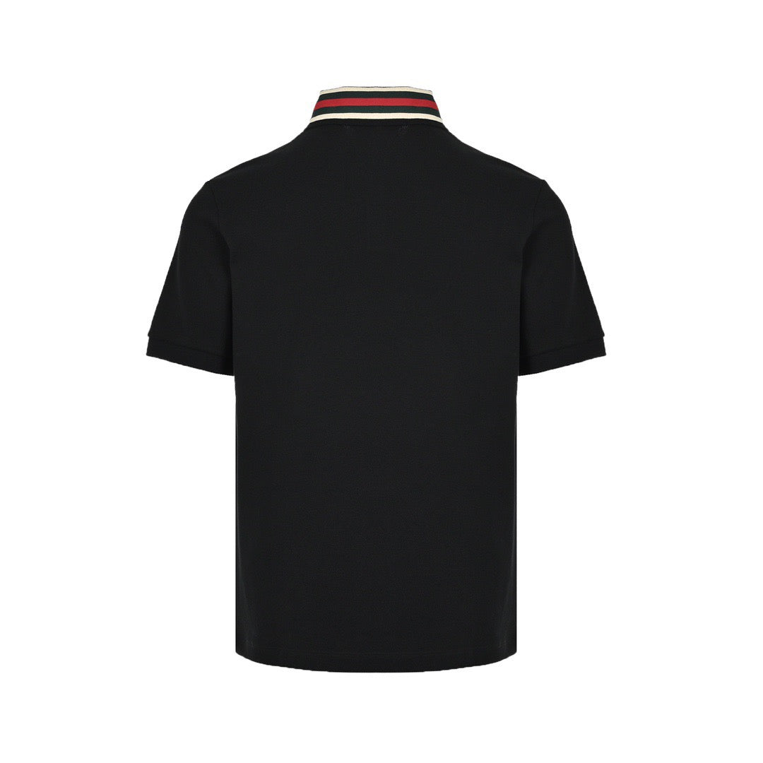 Gucci 22ss collar red and green webbing Polo short sleeves