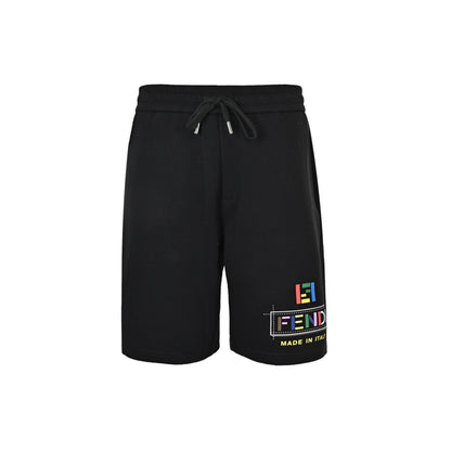 Fendi 26ss colorful letter printed shorts