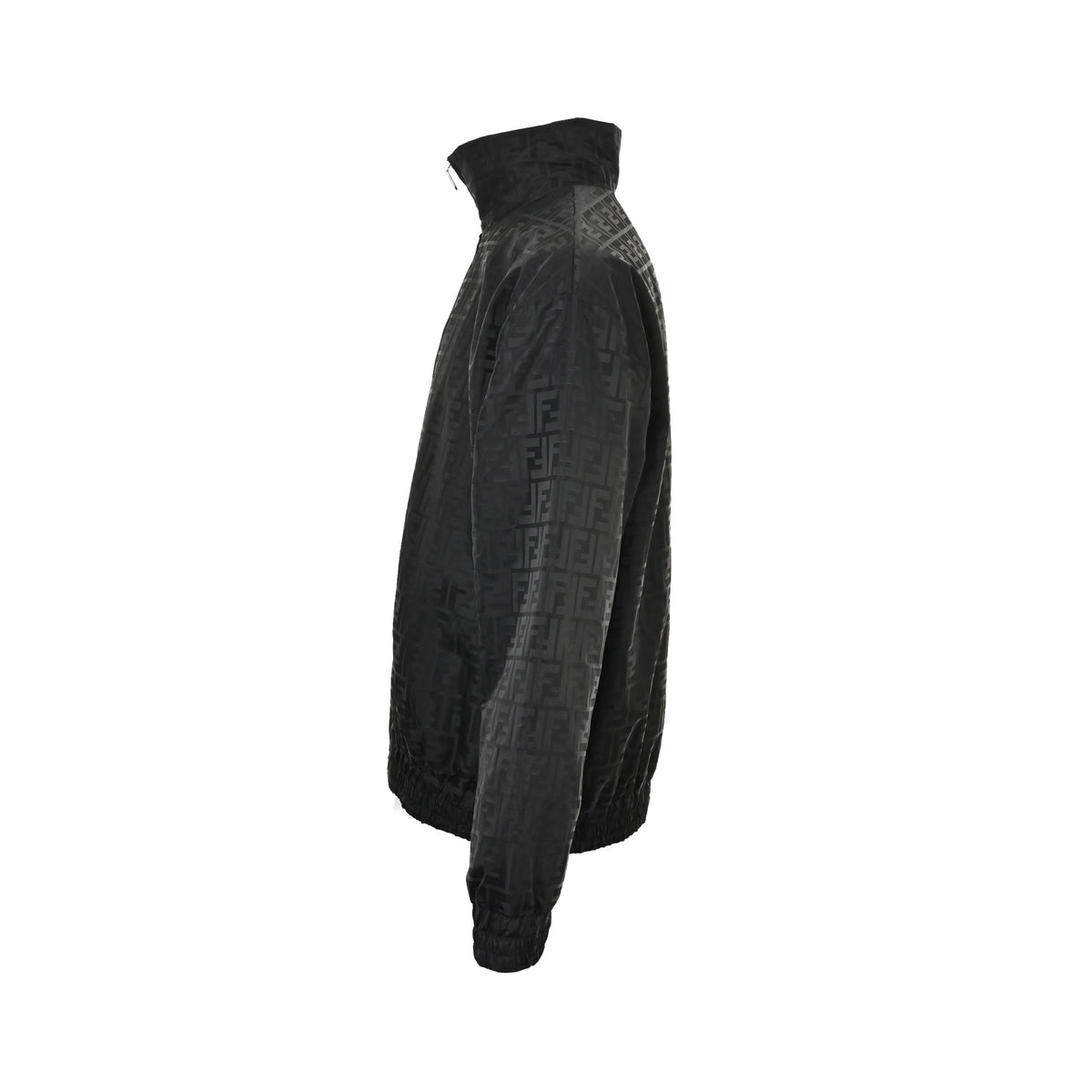 Fendi dark pattern all-over printed stand collar nylon jacket