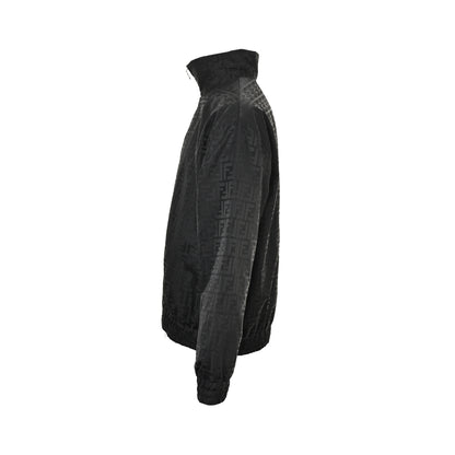 Fendi dark pattern all-over printed stand collar nylon jacket