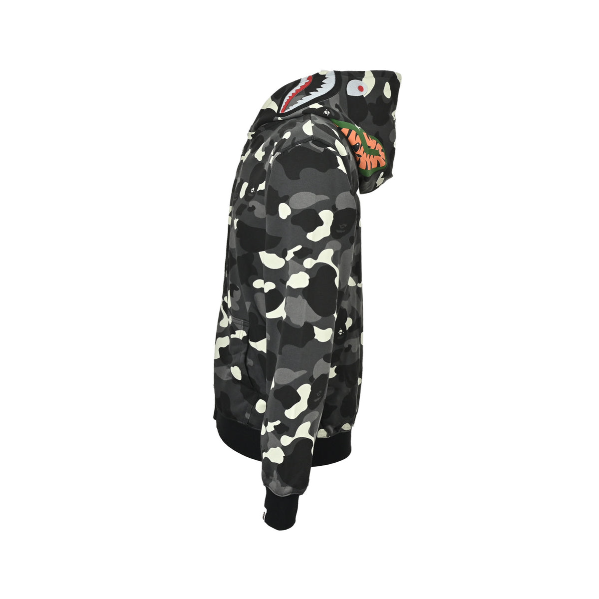 Bape single hood shark zip hooded jacket