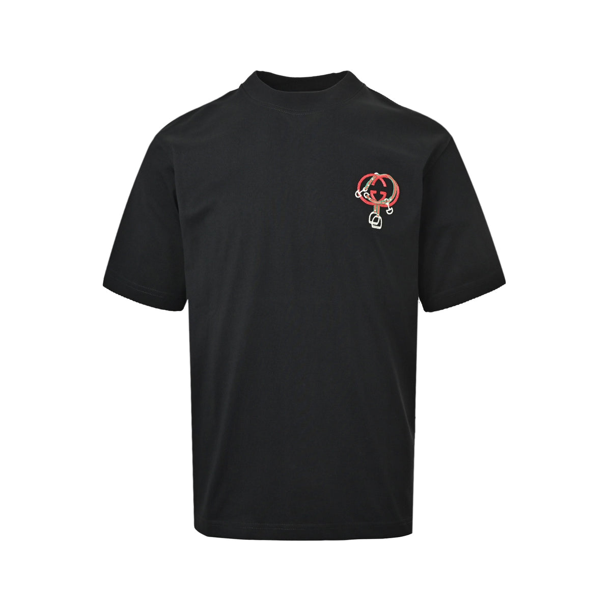 Gucci Year of the Horse limited edition contrasting double G embroidered round neck short sleeves