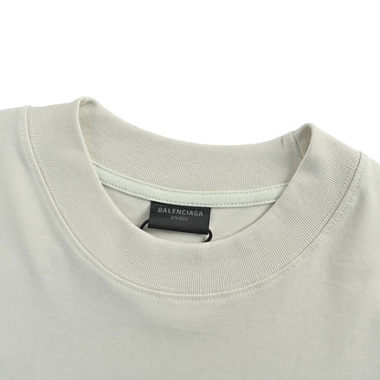 Balenciaga 26ss grain plan printed short sleeves