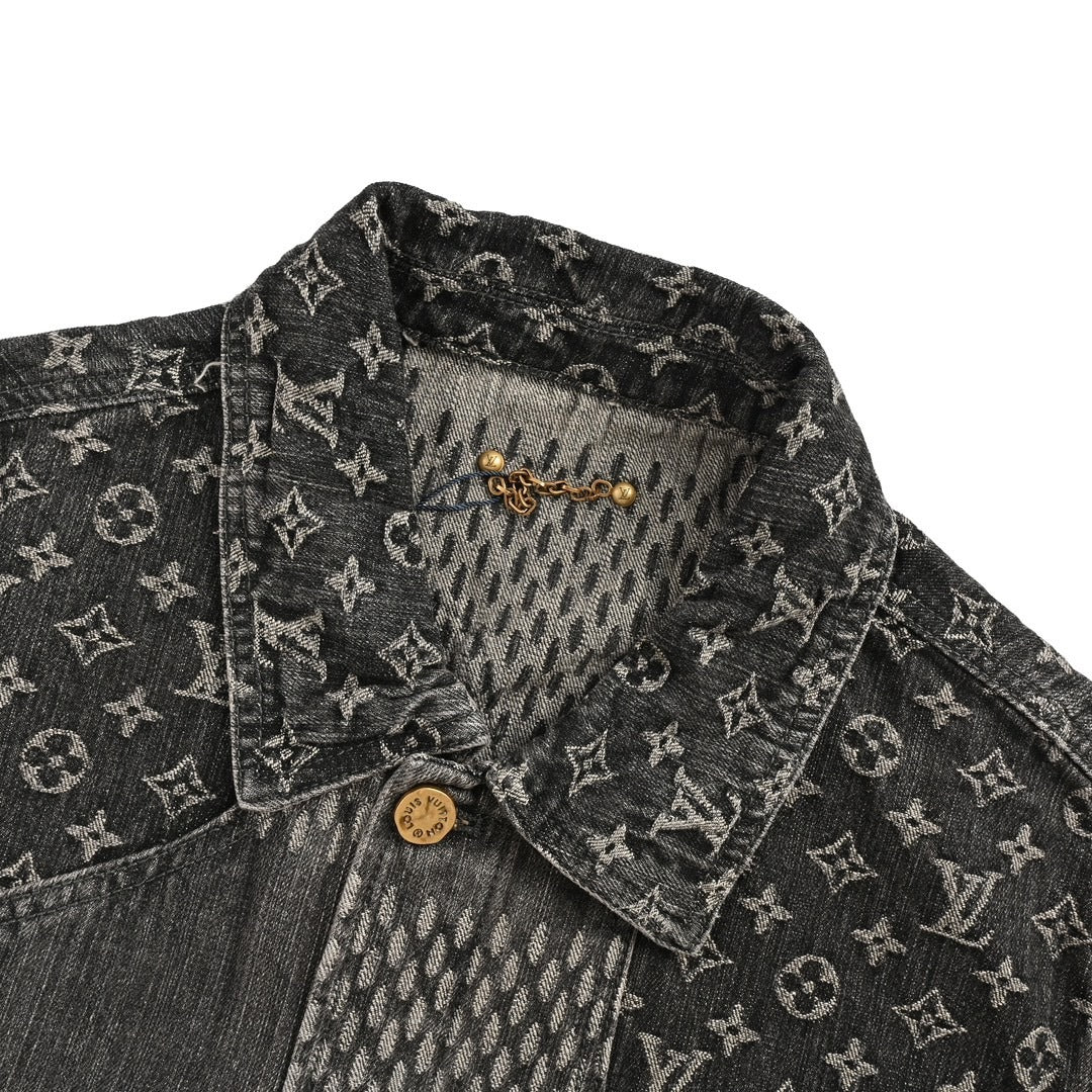 Louis Vuitton classic checkerboard washed denim jacket